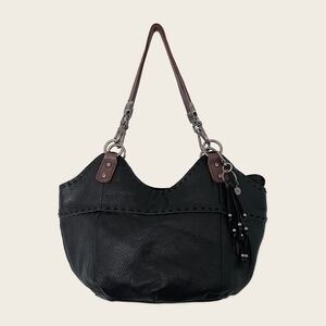 The Sak Black Leather Bolinas Satchel